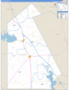 Live Oak County Wall Map Basic Style